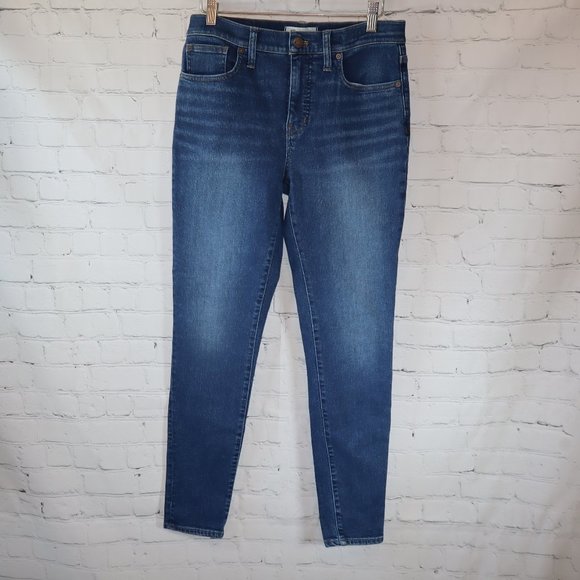 Madewell Blue Medium Wash Tencel 9" Mid-Rise Skinny Jeans Women's Size 29-NWT - Picture 1 of 13